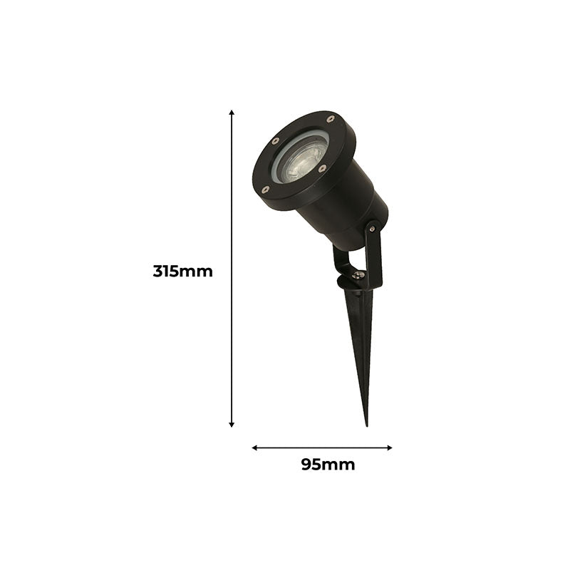 Set 2 lámparas tipo estaca moderna negra 1 luz GU10 22385-2