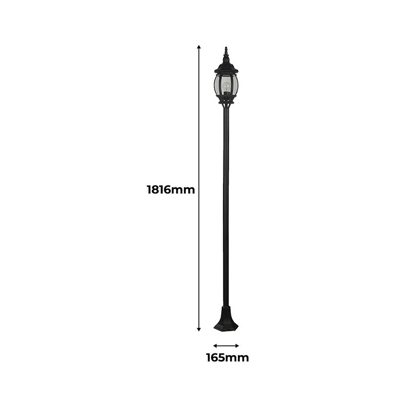 Farol de pie moderno negro 1 luz E27 2891-2