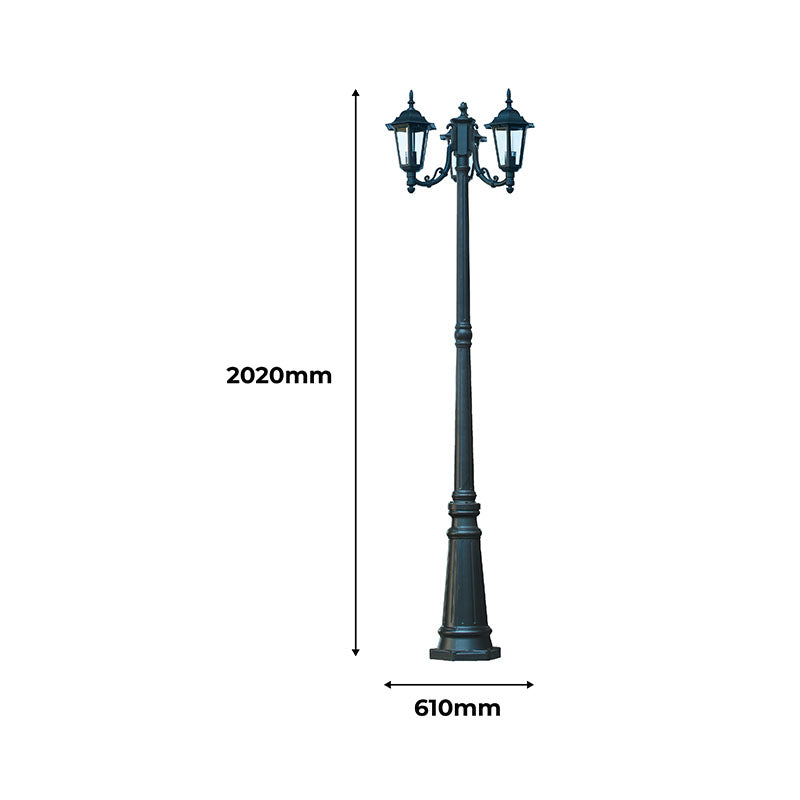 Farol de pie moderno negro 3 luces E27 2363-2
