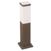 Brown post lantern, 1-light, 45 x 12.5 x 12.5 cm
