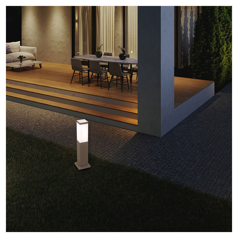 Farol poste café 1 luz 45 x 12,5 x 12,5 cm