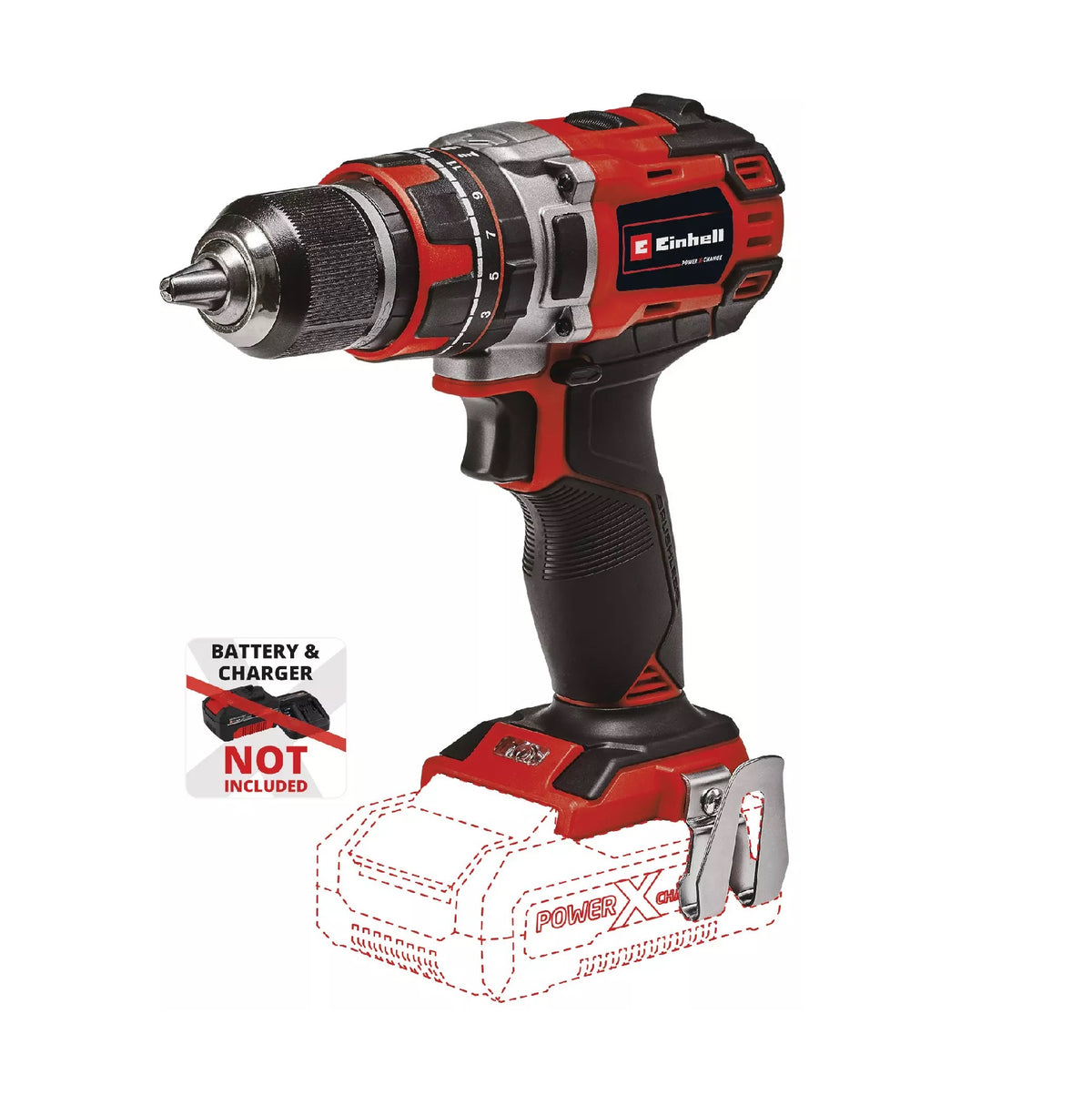 Taladro percutor inalámbrico 18v einhell 50 n/m (Batería se vende por separado)