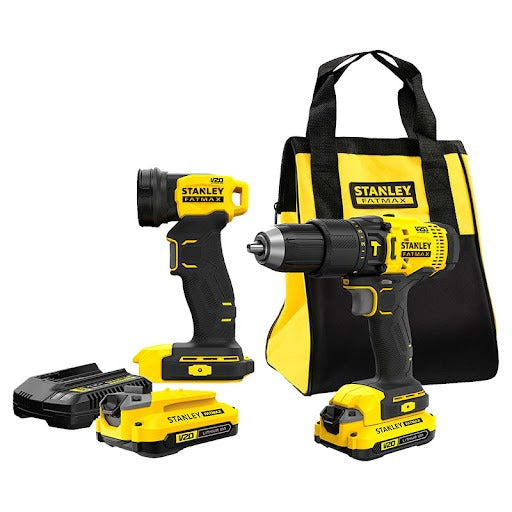 Combo Taladro percutor y linterna inalámbrico 1/2" 20 V Stanley