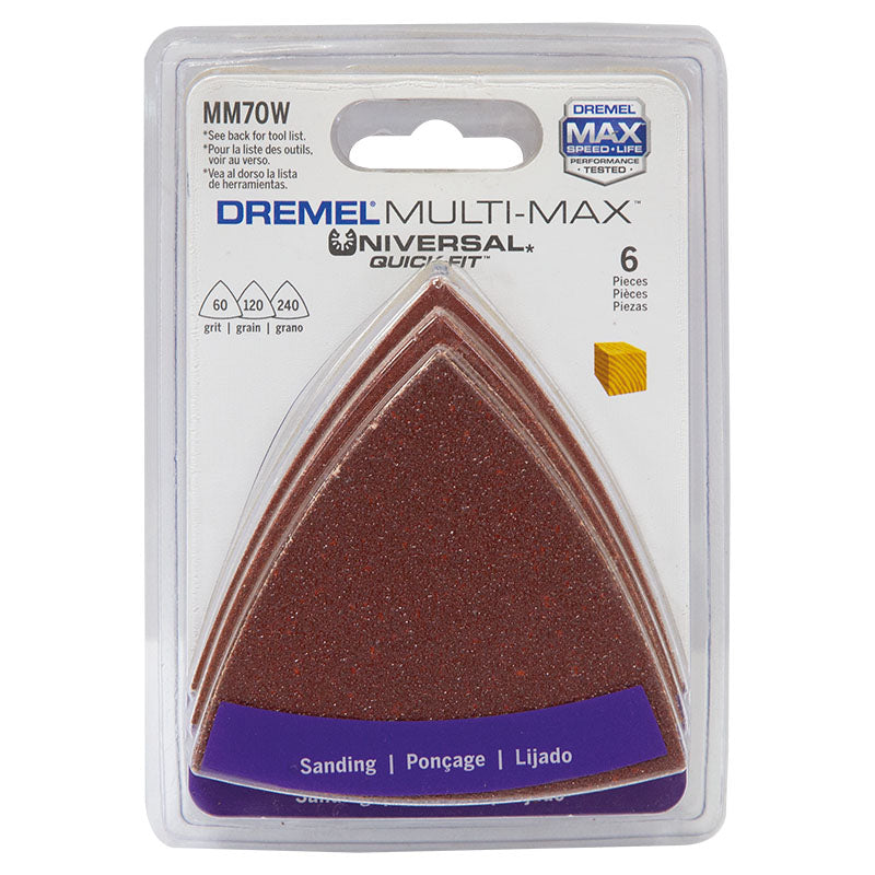 Wood sanding set grit 60, 120 and 240 Multimax Dremel mm70aa