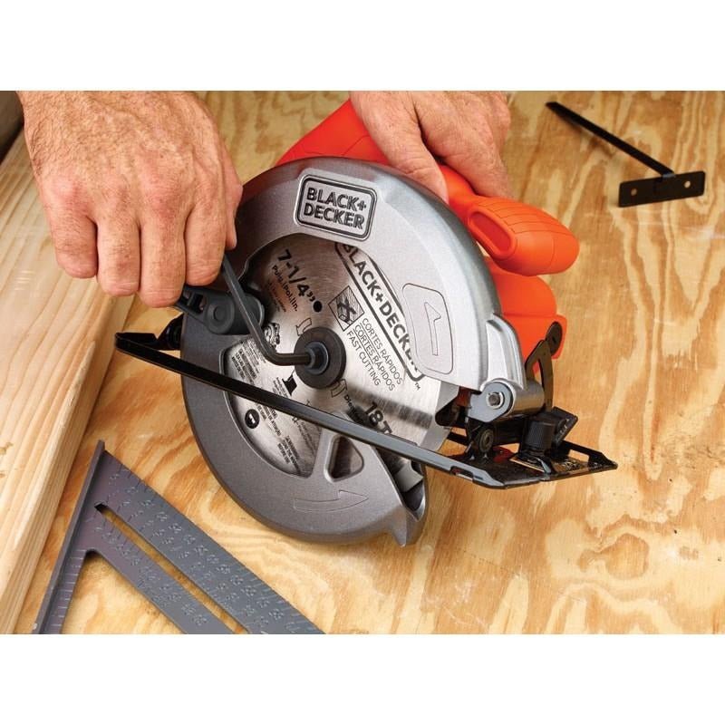 7 1/4" 1.400 kW Black + Decker Circular Saw