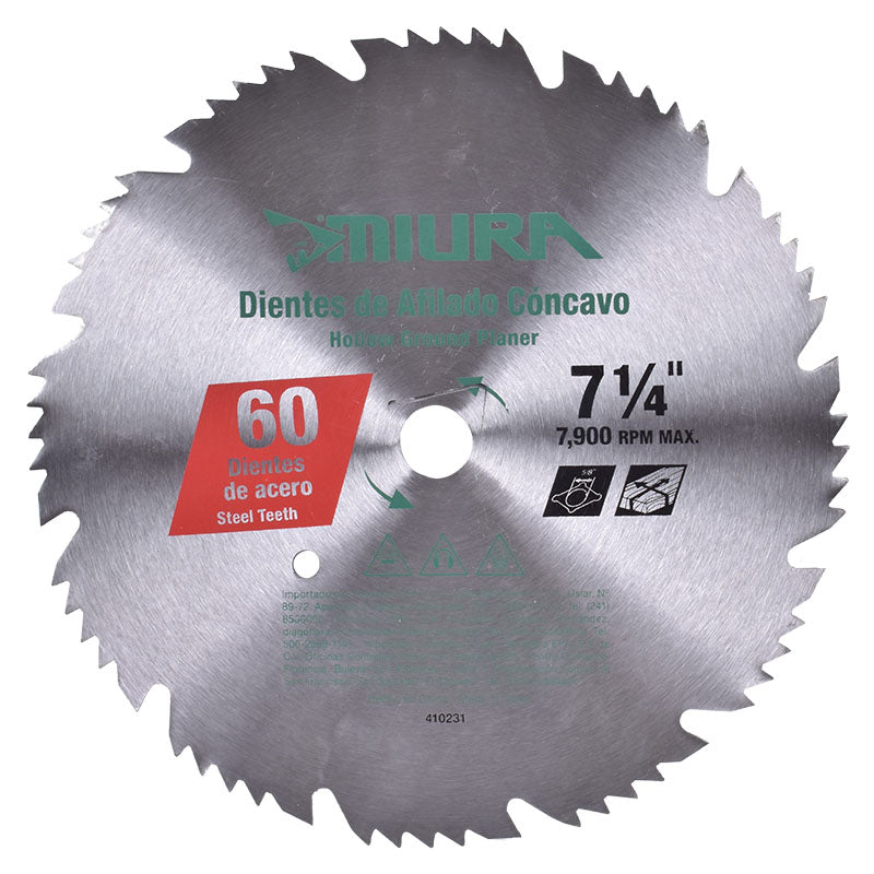 Disco corte profundo para sierra circular 7 1/4" 60 dientes