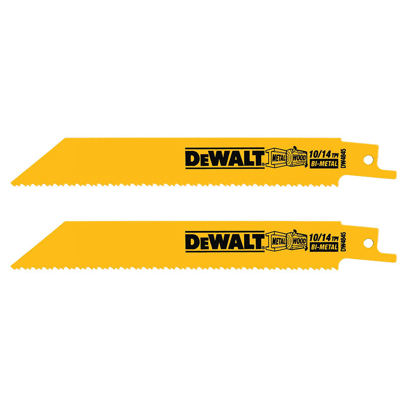 2-pack of 6" 14 TPI steel saw blades for wood and aluminum