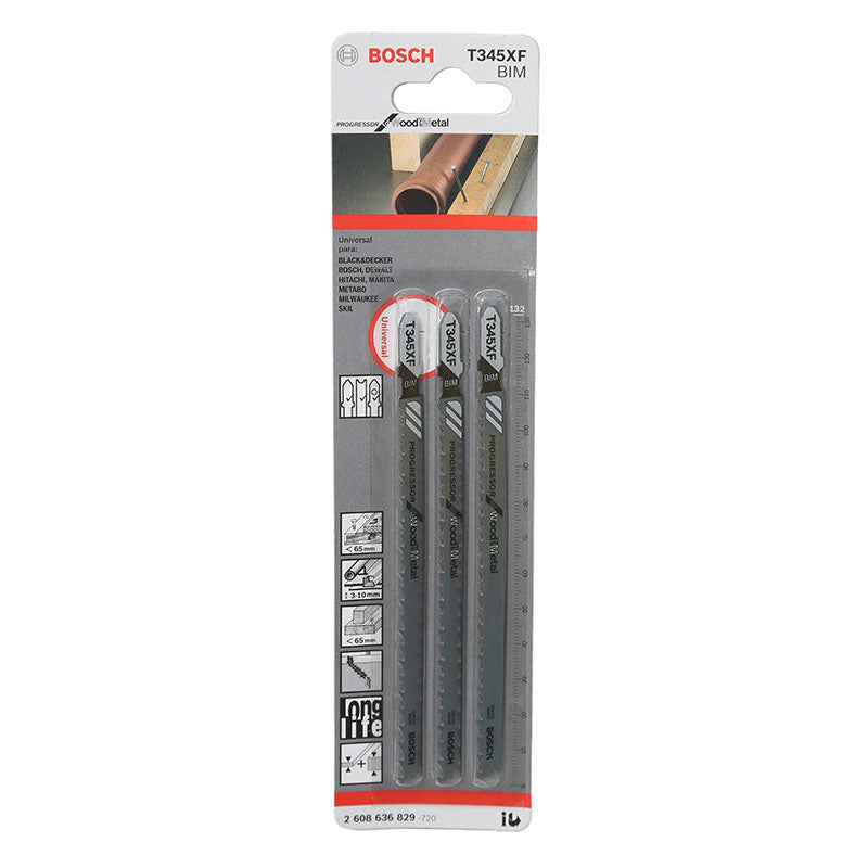 Jigsaw blade set for wood and metal T345x