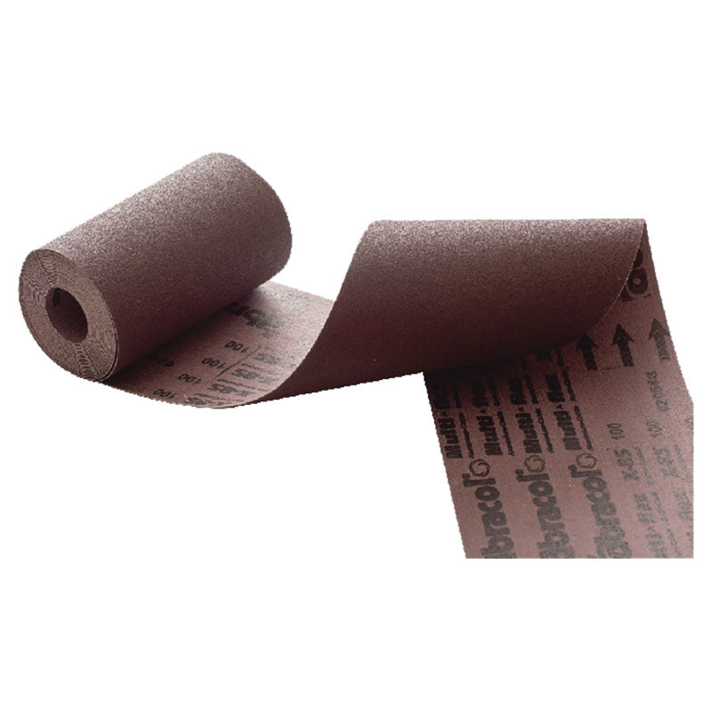 Lija madera multiflex #120 rollo 4" x 1 m Abracol