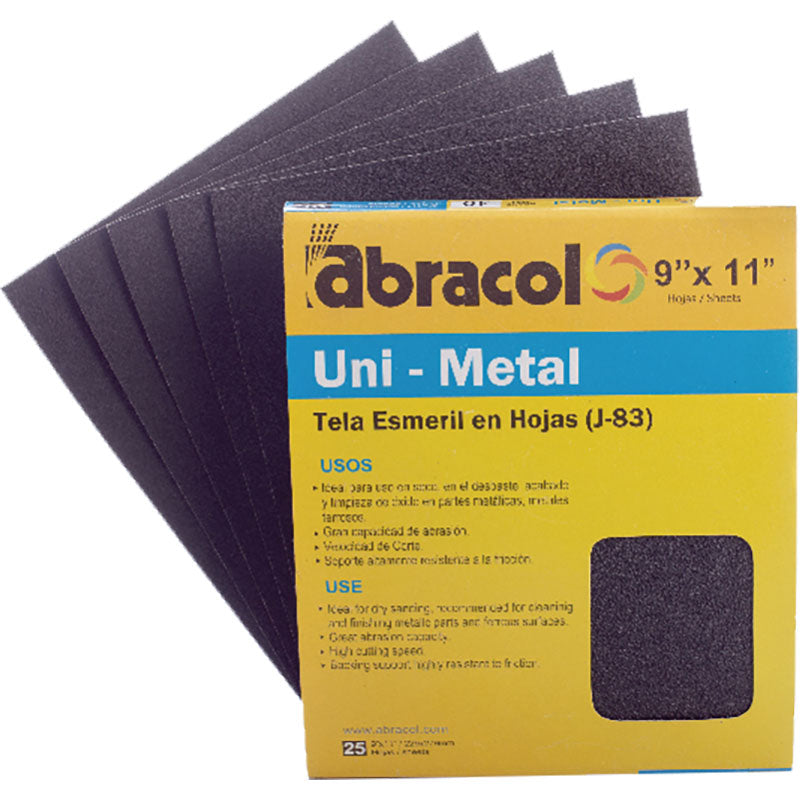 Lija para metal #80 9" x 11" Abracol