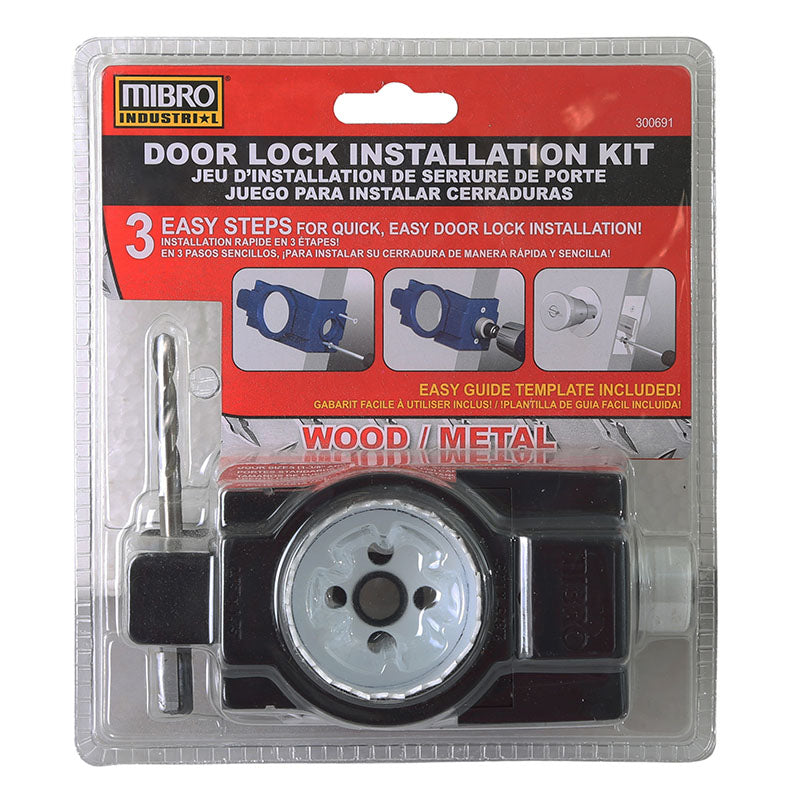 Juego para instalar cerradura para metal