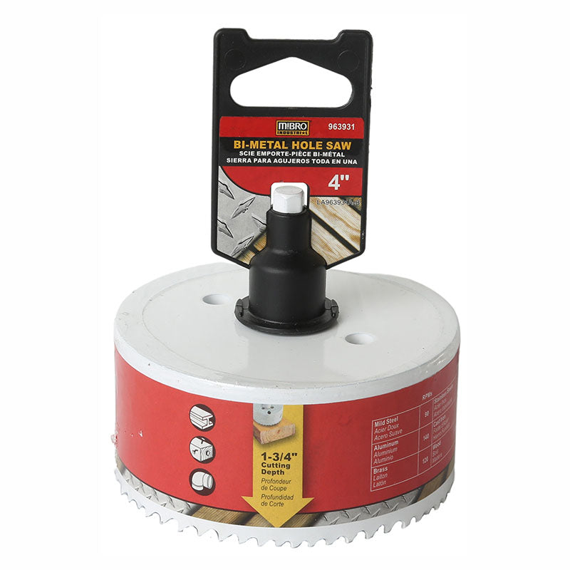 Bi-metal hole saw 4"