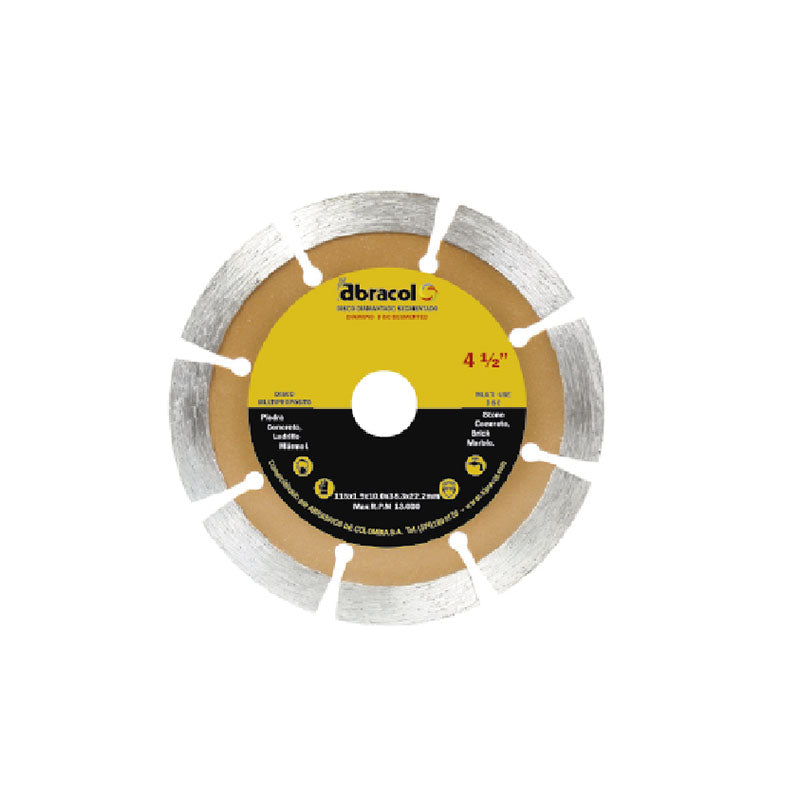 Disco diamantado segmentado para concreto 9"