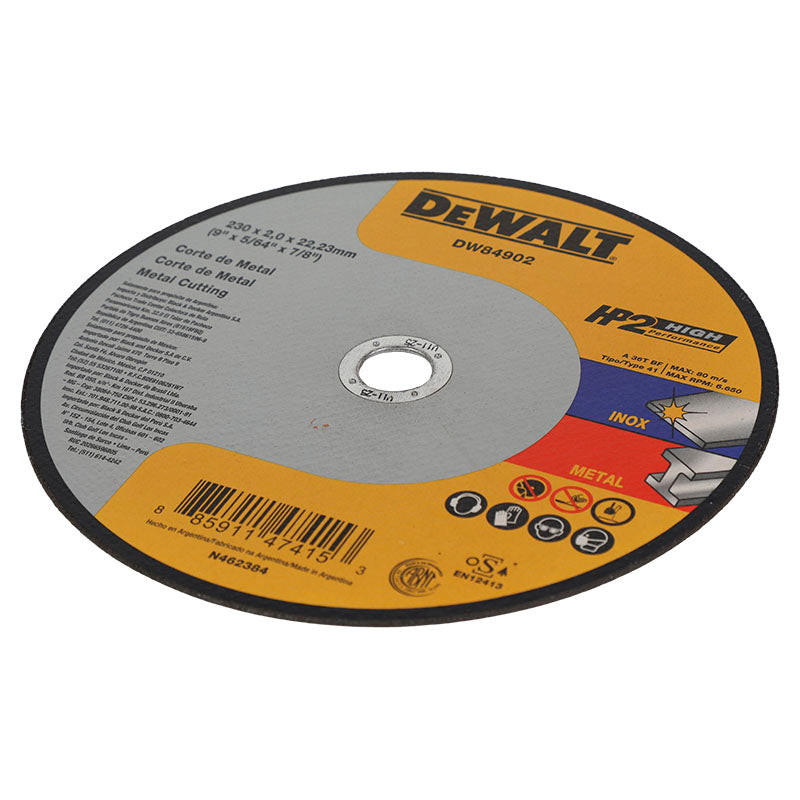 Disco corte metal 9" x 5/64" tipo 41 DeWalt