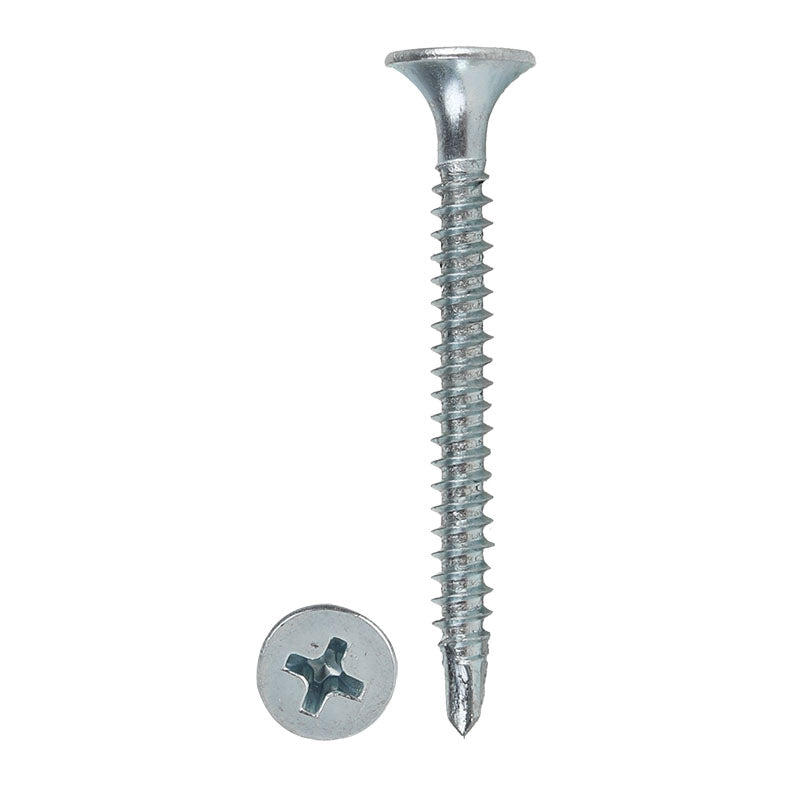 Galvanized gypsum screw with drill point, 1 1/2", 500 units