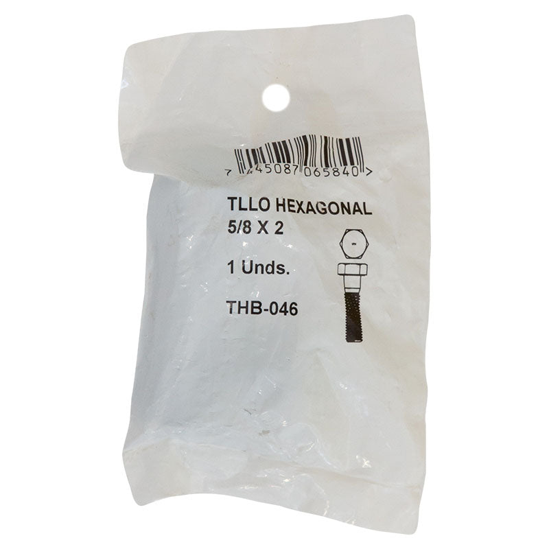 Tornillo cabeza hexagonal g2 5/8" x 2" 1 ud incluye tuerca