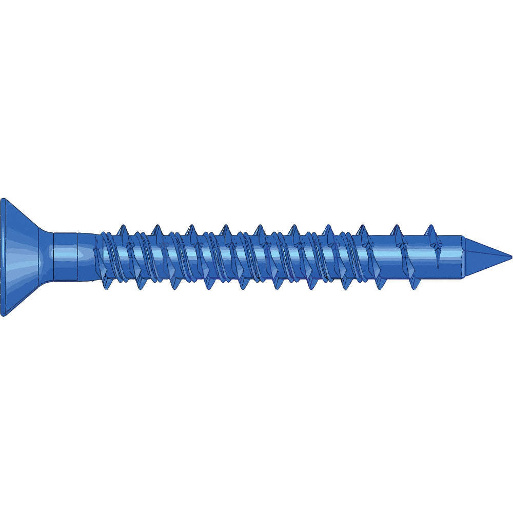 Tornillo para concreto cabeza plana 3/16" x 2 1/4" 10 uds