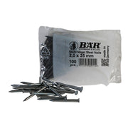Plinth Nail 1" blued steel bar 100 units