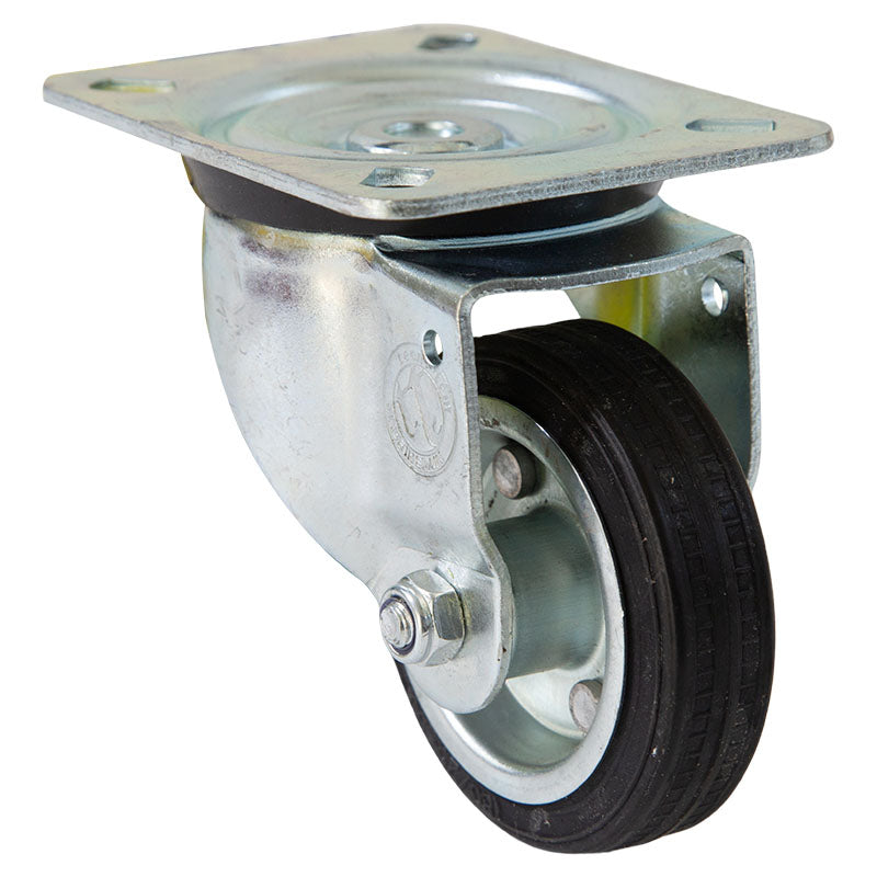 Rodín de goma giratorio con placa 3" soporta hasta 80 kg