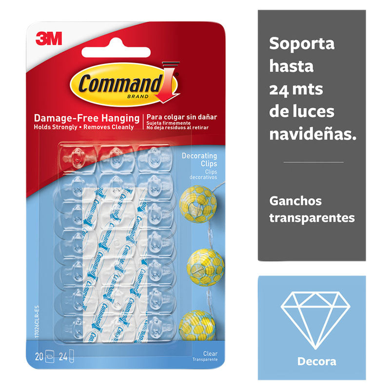 Mini gancho plástico adhesivo para luces