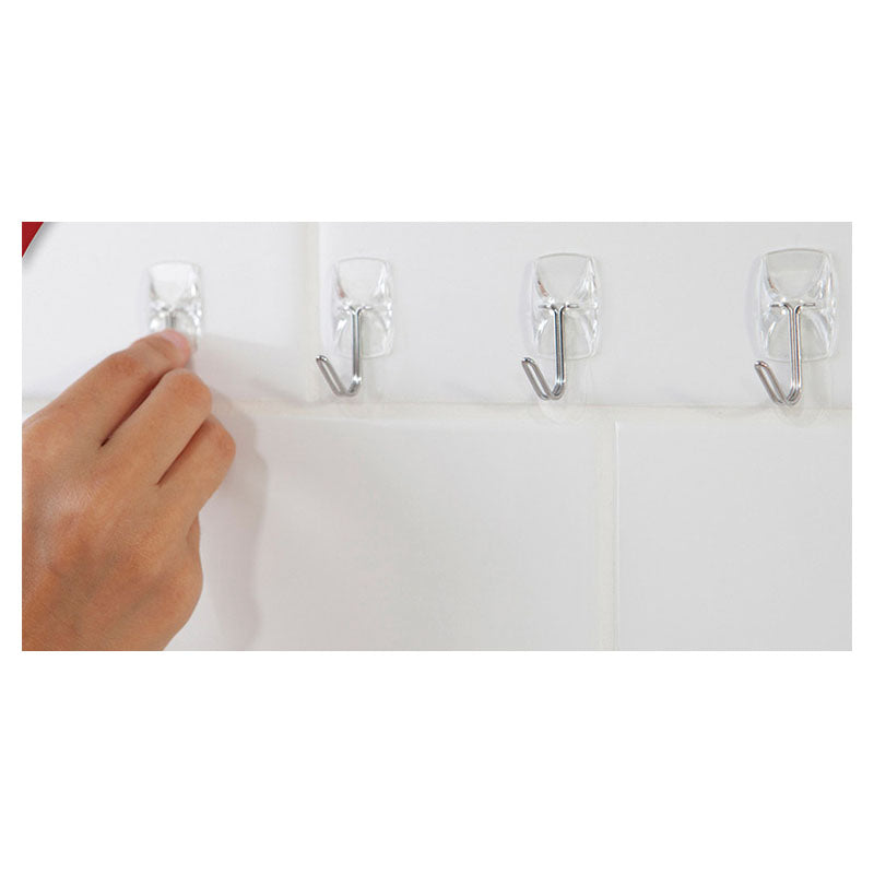 Clear Adhesive Plastic Hook holds 225 g 3 ct