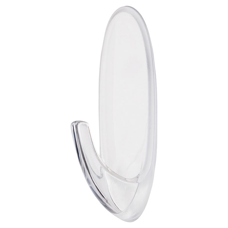 Gancho plástico transparente grande soporta 1,8 kg 1 ud