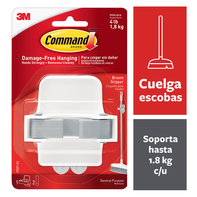 Gancho para escobas 3M Command grande soporta 1,8 kg