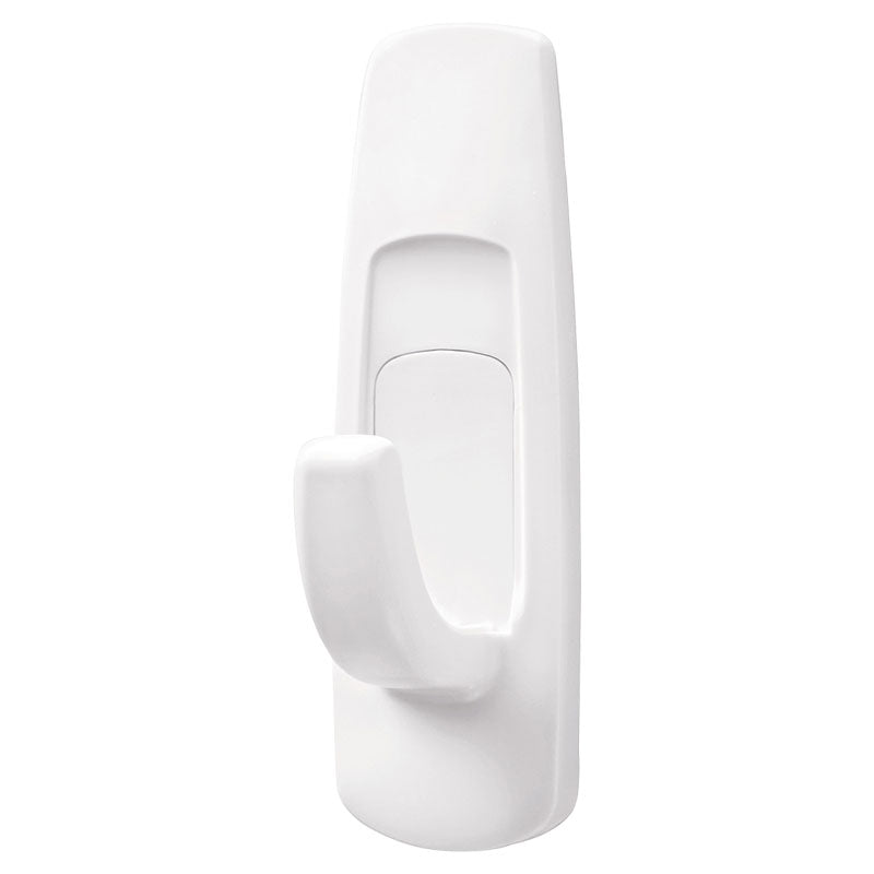 Gancho plástico adhesivo blanco soporta 2,2 kg 1 ud