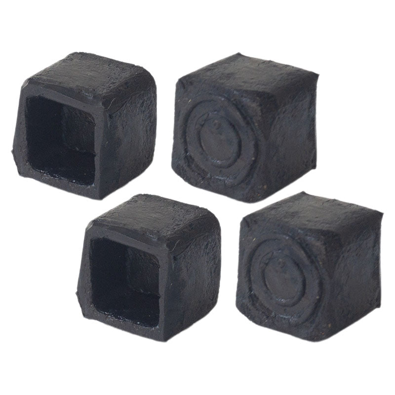 Protector taco cuadrado de hule 1/2" 4 uds
