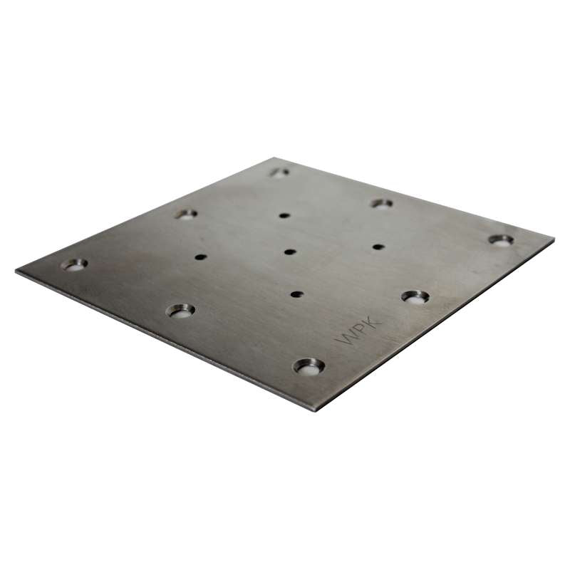 Placa para mesa grande acero inoxidable 15,2 x 15,2 cm