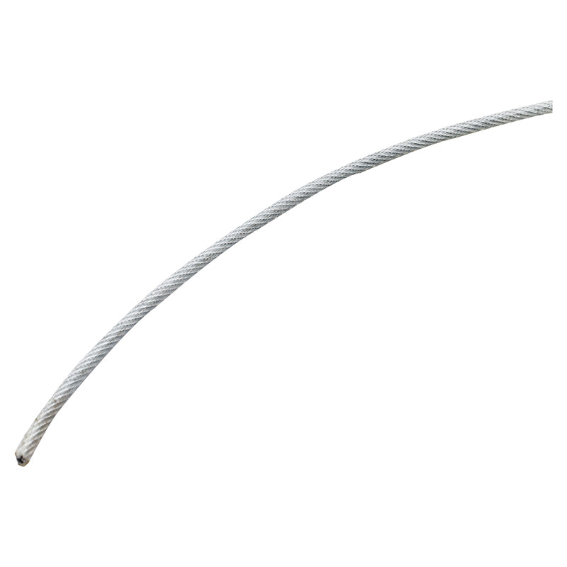 Cable de acero con forro 1/8" soporta hasta 154 kg (Precio por metro)