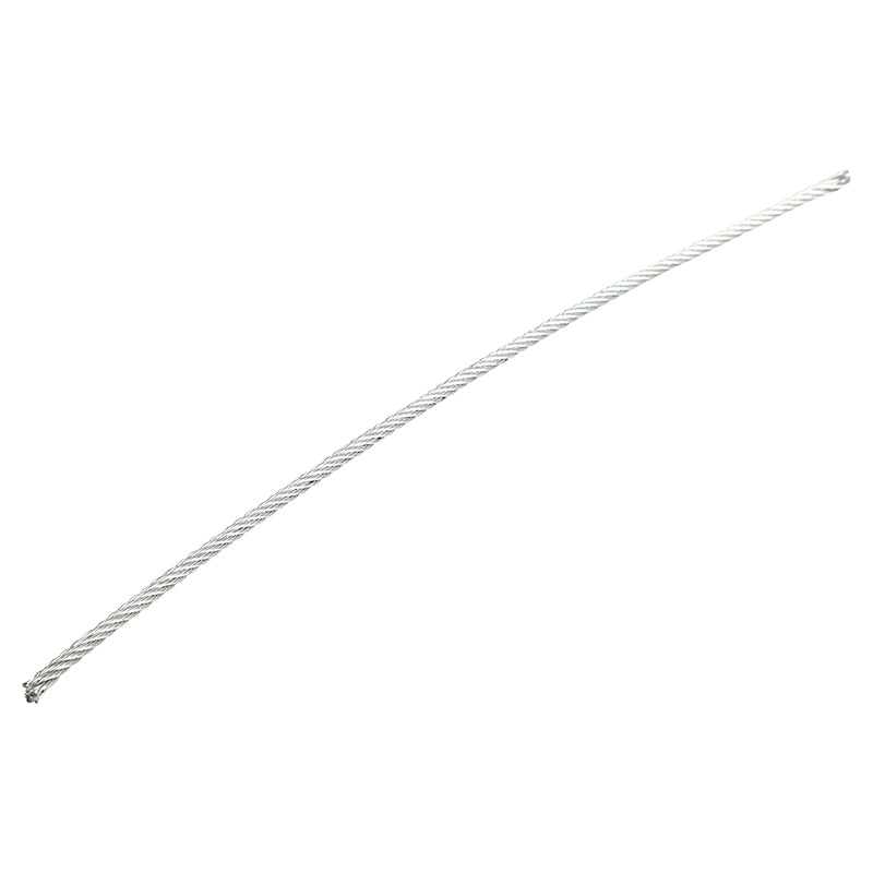 Cable de acero sin forro 1/8" soporta hasta 154 kg (Precio por metro)