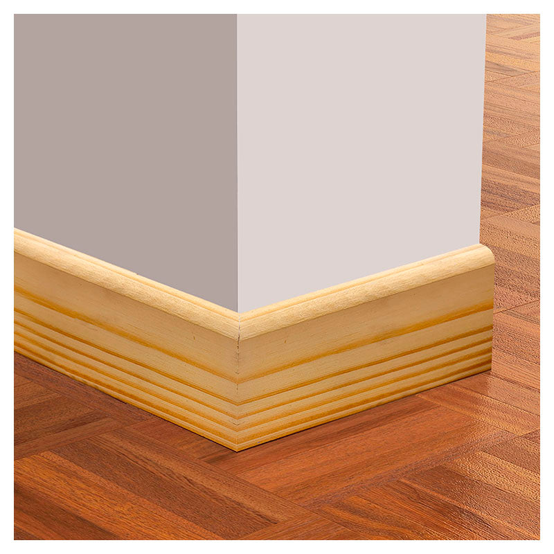 Rodapié de pino liso 19 mm 8,7 x 320 cm