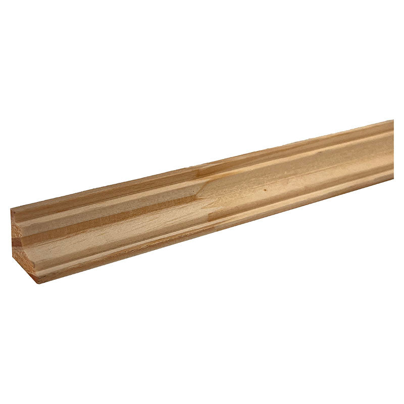 Pine half-round molding 1" 3.2 m (19 x 19 mm)