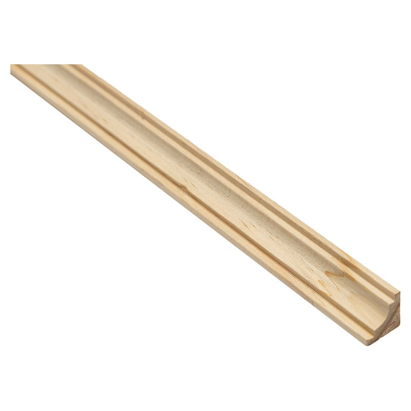 Pine half-round molding 1" 3.2 m (19 x 19 mm)