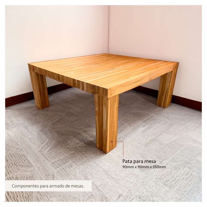 Pata mesa teca 35 cm 90 mm