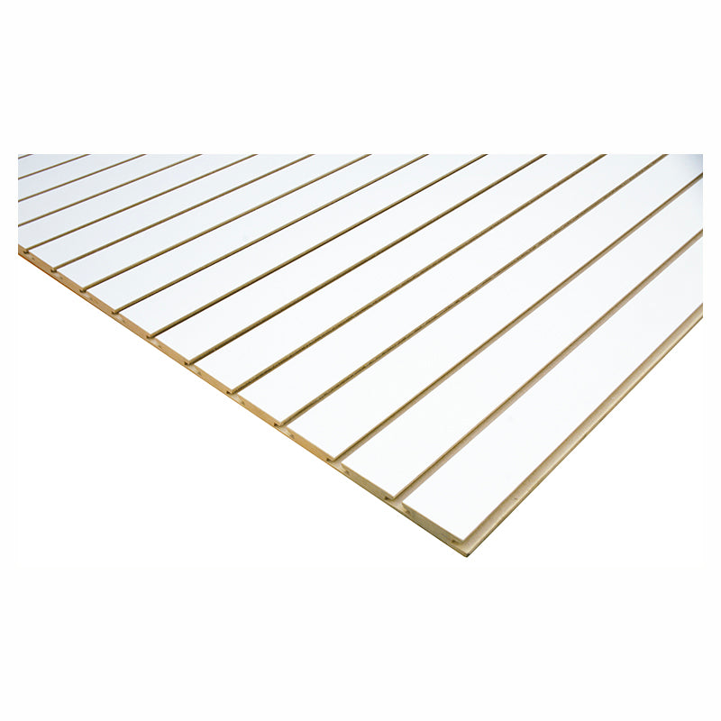 18mm White Slatwall Panel 122 x 244 cm
