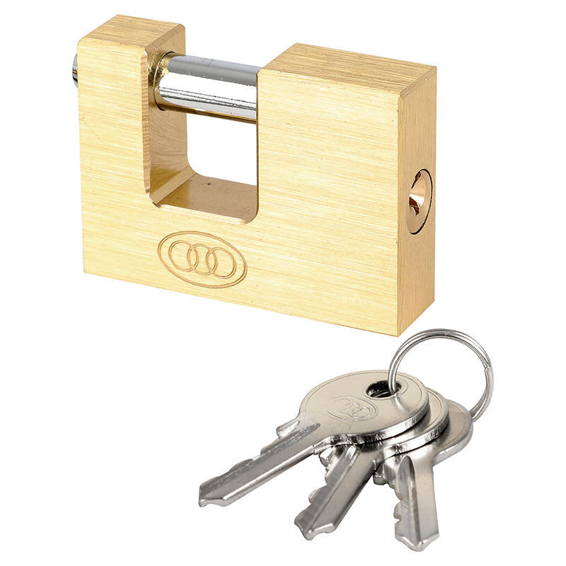 Tri-Circle 60mm anti-shearing brass padlock
