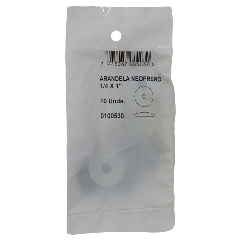 Neoprene Washer 1/4" x 1" 10 pcs