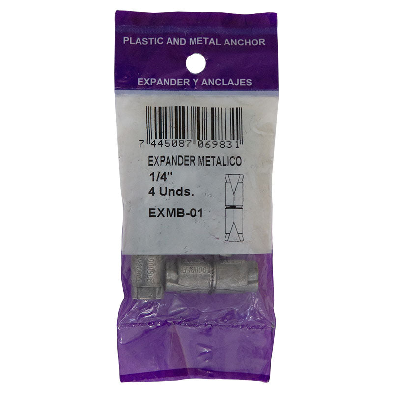 Shield anchor 1/4" 4 pcs