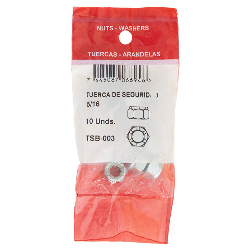 5/16" Lock Nuts 10 pcs