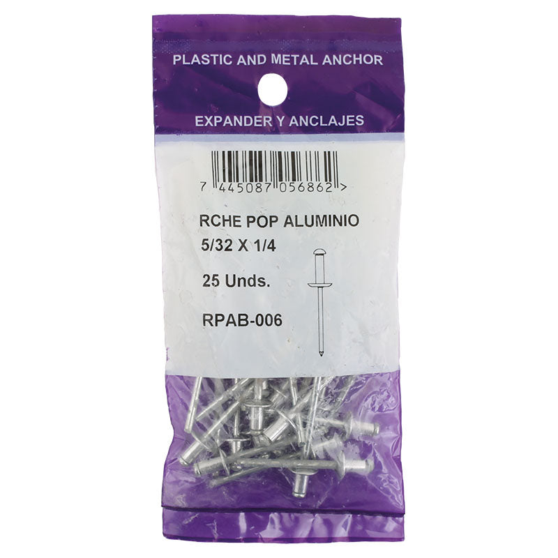 Rivet 5/32" x 1/4" 25 pcs