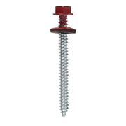 Tornillo para techo punta fina rojo 2 1/2" 12 uds