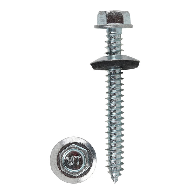 Fine-point galvanized roof screw 2" 12 pcs