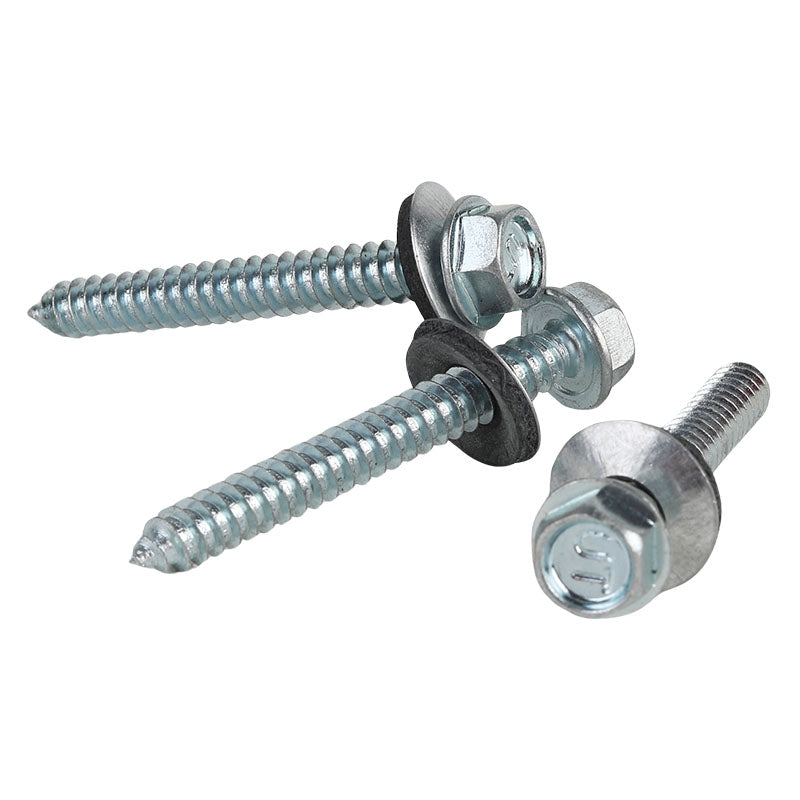 Fine-point galvanized roof screw 2" 12 pcs