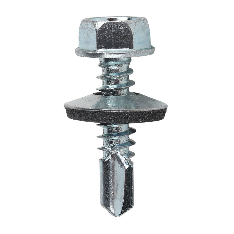 Self-drilling galvanized roofing screw 1" 12 pcs