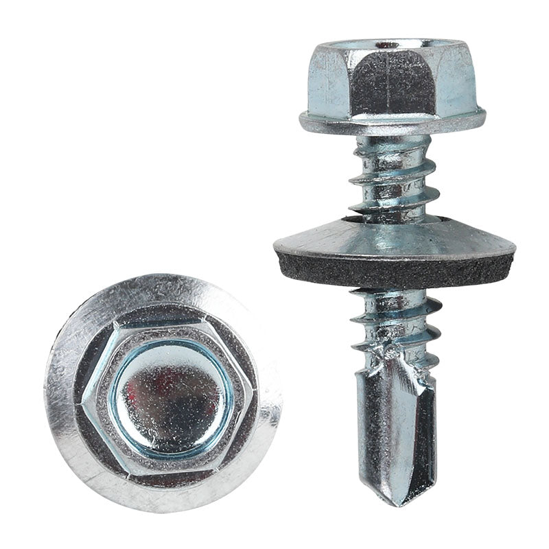 Self-drilling galvanized roofing screw 1" 12 pcs