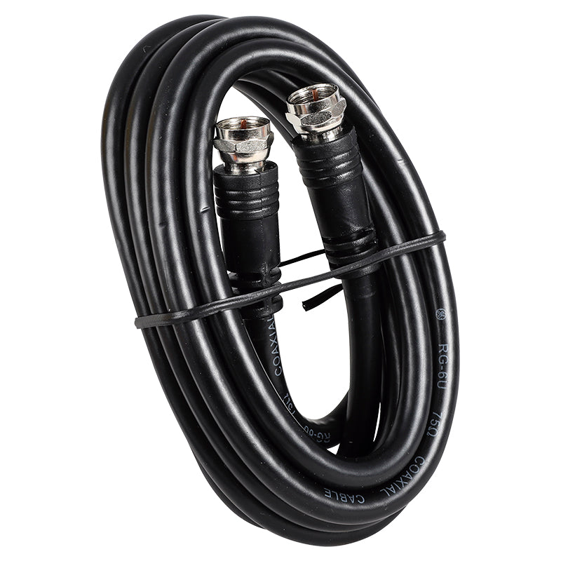Cable coaxial negro 1,8 m