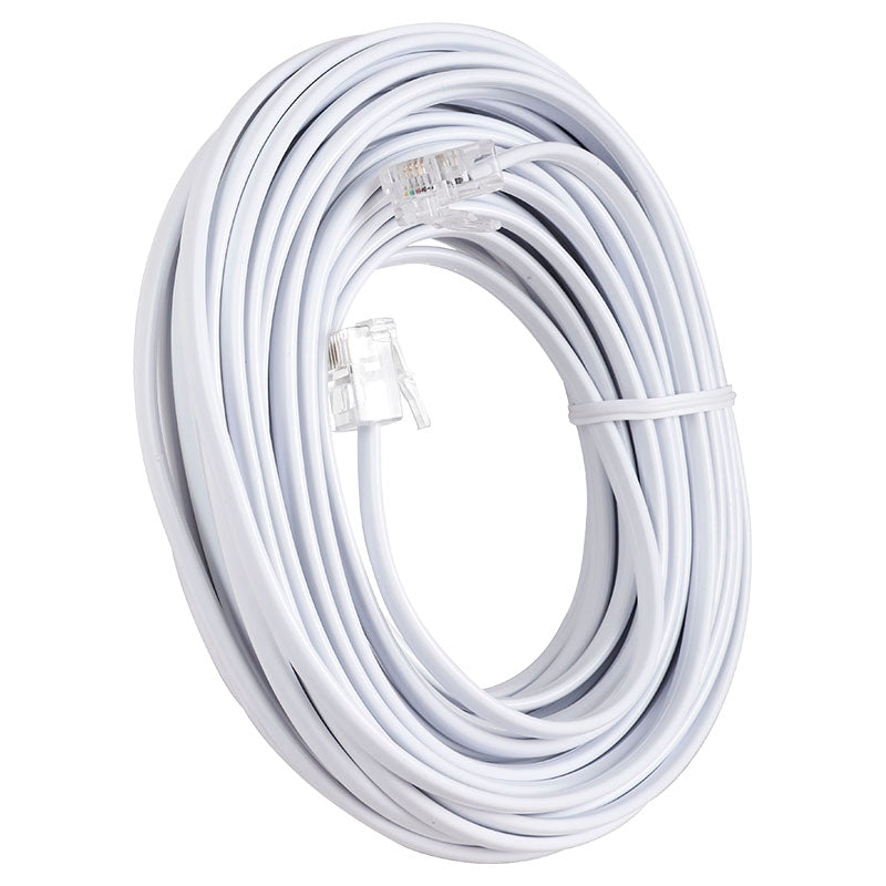 White 7.5 m phone cable