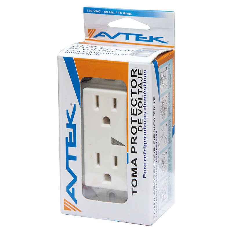 Toma protector de voltaje de refrigeradora doméstica 1.800 VA/W 115 J Avtek